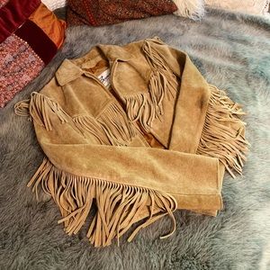 Genuine Leather Suede Fringe Jacket